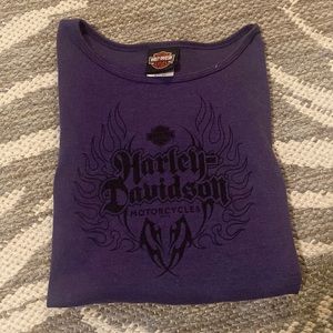 Harley Davidson long sleeve purple top size XL